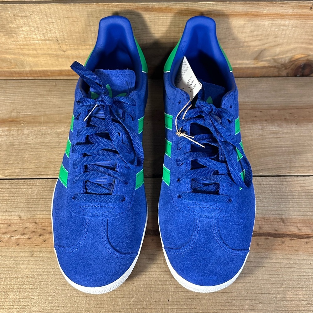 NEW MULTIPLE SIZES Adidas Gazelle "Royal Blue Energy Green" Low Top Shoes JH5389 - Picture 3 of 7